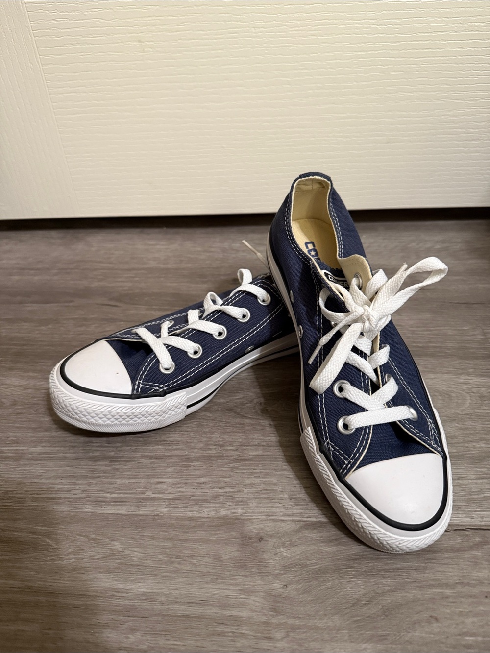 Converse Navy and White Low-Top Sneakers